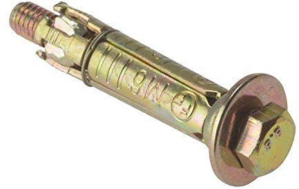 ForgeFix Masonry Anchors - Loose Bolts | M6 x 10mm | Zinc Yellow Passivated | Bag 10