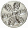 DUTIS 3 Assiettes à Huîtres Argent - Plastique - Ronde - Uni - Fête - Lavage à la Main