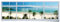 REINDERS Poster, Zimmer mit Meerblick, Schlafzimmer, Bilder, Wanddeko, Room Decor, 170 gr. glänzend Bilderdruckpapier, Blau, 53x158cm