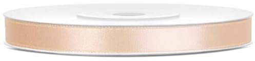 Satinband 25m x 6mm Dekoband Geschenkband (Creme)