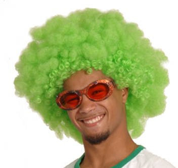 Perücke-Super-Afro, grün