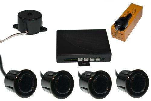 Einparkhilfe mit Buzzer 4 x Sensoren 18 mm (schwarz)