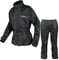A-Pro Tuta Antipioggia impermeabile con 2 pezzi, Giacca e pantaloni per Moto/Bici, Unisex Adulto, Nero, L