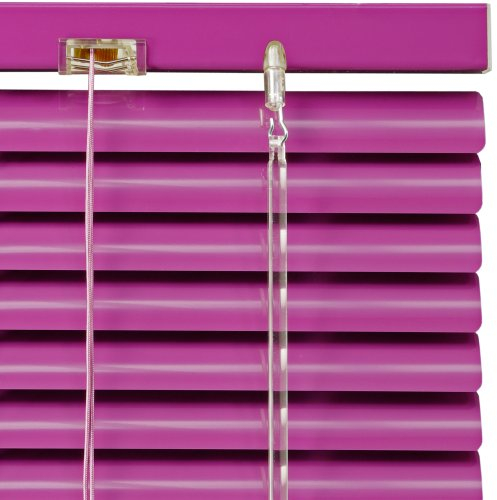 Liedeco Aluminium Jalousie 220 cm breit x 160 cm hoch Farbe Flieder Lila Alu Lamellen Metall Rollo Jalousette Fensterjalousie