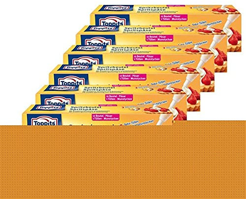 Toppits Spritz-Beutel für kreatives Verzieren undDekorieren (6er Pack)