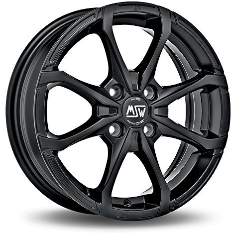 MSW X4 Matt Black 6x16 ET40 4x100 Llantas de aleación