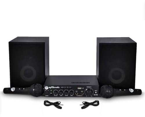 Pack My 1ST Karaoke MyDJ 2 Enceintes HiFi + 1 ampli + 2 micros
