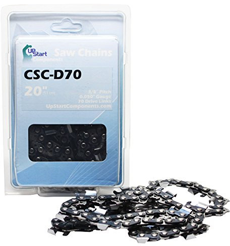 UpStart Components 4-Pack 20 Full Chisel Saw Chain for Echo CS-590 Timberwolf Chainsaws - (20 inch, 3/8 Pitch, 0.050 Gauge, 70 Drive Links, CSC-D70)