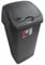 Poubelle en plastique solide avec couvercle pivotant - Noir - Robuste - 60 litres