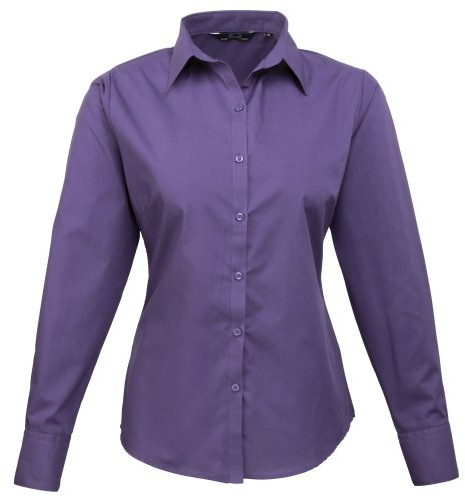 Premier Women's Poplin Long Sleeve Blouse Blouse
