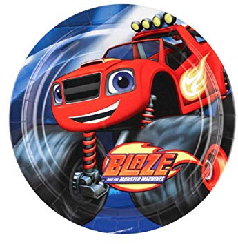 Amscan - 9901352 - Assiette en Carton Blaze, 23 cm