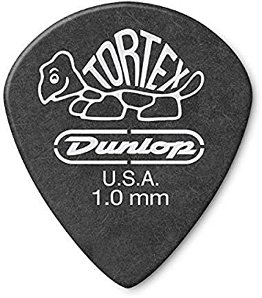 Jim Dunlop 482R1.0 Guitar Picks, 1.0 mm, Pitch Black
