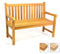 Divero 2-Sitzer Gartenbank Turin –aus Teak-Holz, behandelt – Farbe: Braun