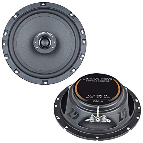 Ground Zero Iridium 6501FX 6.5 Flat Coaxial Speakers