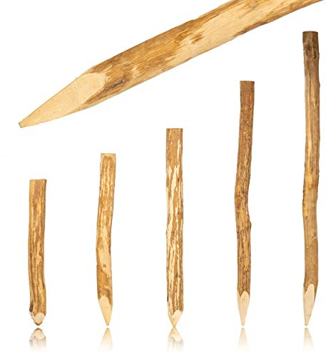 BooGardi Zaun Pfosten Haselnuss 150 cm · viele Größen · Zaun-Pfahl für Ihren Staketenzaun/Bauernzaun/Kastanienzaun · Staketenpfosten · Baumpfähle