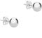 CARISSIMA Women's 9 ct White Gold 5 mm Ball Polished Stud Earrings