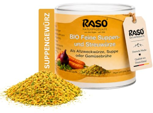 RASO BIO Gemüsebrühe Gekörnte Brühe 300g | EXTRA FEIN, BASICHES LEBENSMITTEL, Suppen und Streuwürze