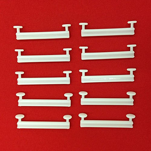 Easy-Shadow - 40 Stück Gleiter für 70 mm 7 cm Schlaufen ohne Schlitz - für Schlaufenvorhang passend für Innenlauf Gardinenstange Gardinenbretter Deckenleiste - weiß