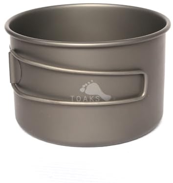 TOAKS Camping Titan Topf Becher Schale (375ml, 450ml, 550ml, 650ml, 700ml, 750ml, 900ml), Outdoor Picknick Wandern Titanium Geschirr (550ml[BWL-550-D103])