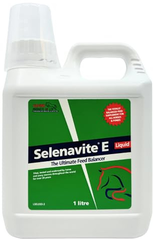 Equine Products Selenavite E: The ultimate feed balancer. High concentration vitamin & trace element supplement high in vitamin E 1 Litre
