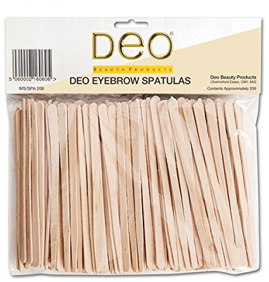 DEO WOODEN WAX SPREADING EYEBROW SPATULAS PACK OF 200