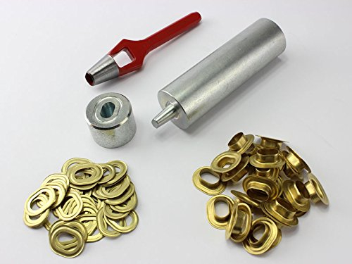 Unbekannt Oval Ösen Einschlagstempel Locheisen 17 x 11 mm 50 Ovalösen Messing rostfrei