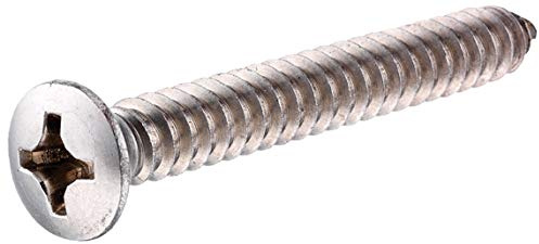 The Hillman Group 823668 Stainless Steel Oval Head Phillips Sheet Metal Screw, #8 x 1-1/4-Inch, 100-Pack