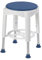 Drive Medical Bath Stool with Padded Rotating Seat, White with Blue Seat