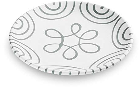 GMUNDNER KERAMIK Dessertteller, Durchmesser: 20 cm, Graugeflammt, handgemachte Keramik aus Österreich