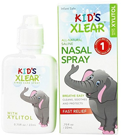 Xlear Natural Xylitol Saline Nasal Spray for Kids - Daily Decongestant, Nose Moisturizer, 0.75 fl oz (Pack of 2)
