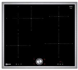Neff T46BT60N0 plaque Noir, Acier inoxydable Intégré (placement) Plaque avec zone à induction 4 zone(s)