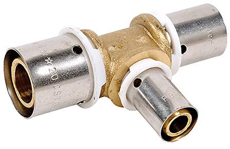 Raccord PER en T réduit à sertir Ø 16 12 12 mm PB tub