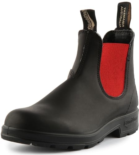 Blundstone Original 500 Series, Stivali Uomo, Voltan Nero/Rosso, 39 EU