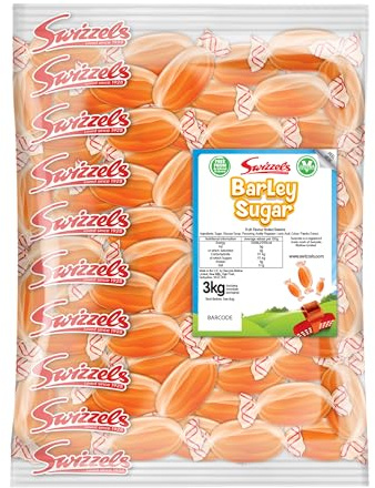 Swizzels Barley Sugar Hard Boiled Sweets 3kg Bulk Bag – Individually Wrapped Retro Candy for Party Bags, Sweet Jars & Sharing Treats