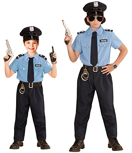 W WIDMANN MILANO Party Fashion - Disfraces infantiles de policía, agente de policía, agente de la ley, comisario, uniforme, disfraces