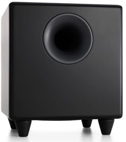 Audioengine Altoparlante subwoofer attivo S8 - Subwoofer domestico da 8 pollici da 250 W con amplificatore integrato e doppi ingressi audio per sistema di altoparlanti domestici (nero)