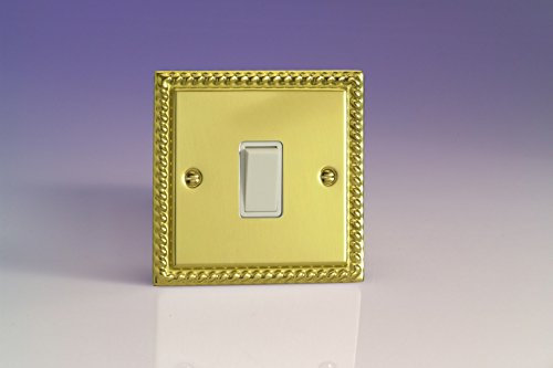 Varilight XG1W Interrupteur à bascule en laiton blanc style géorgien