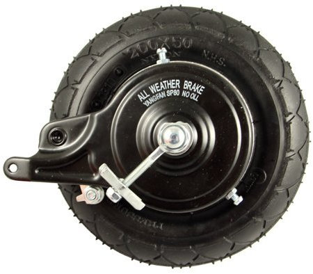 Razor E200 Rear Wheel Assembly (V36+) - Factory Original Razor Scooter Replacement 200x50 Rear Wheel - E200S / E225 - Part W13112430048
