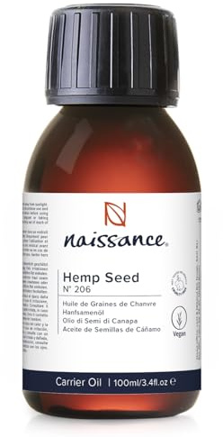 Naissance Hanföl (Nr. 206) - 100ml - Kaltgepresst Hanfsamenöl für Gesicht, Haut, Haare