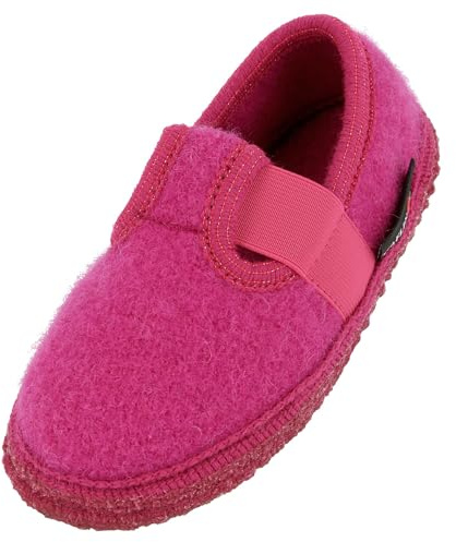 HAFLINGER Joschi Flache Kinder Hausschuhe unisex, Pink (Inka 30), EU Gr. 25