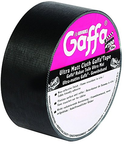 Advance Tapes 5805 BLK - Nastro Adesivo Gaffer opaco nero 50mm x 50m