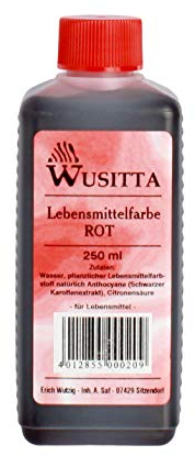 Wusitta Lebensmittelfarbe Rot 250ml