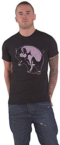Pink Floyd Men's Pig Short Sleeve T-Shirt, Black, X-Large