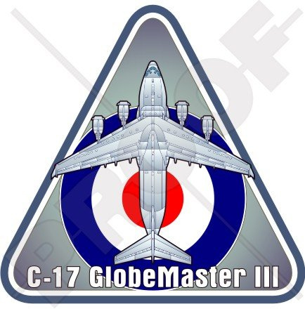 Boeing c-17 Globemaster III (McDonnell Douglas) RAF Royal Air Force UK 94 cm (95 mm) Vinyl Aufkleber, Aufkleber