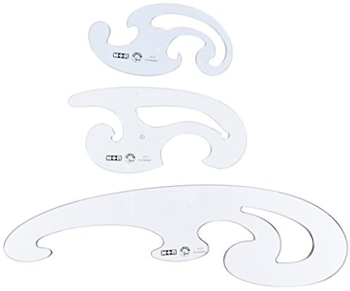 M + R 770830030 – Schablonen-Set für Kurven (3 Stück), grau