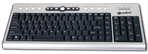 Connectland Clavier Multimédia ultra plat PS/2