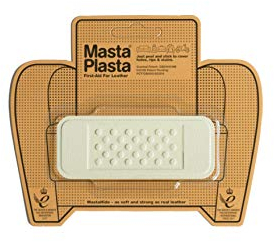MastaPlasta Selbstklebende Premium Leder Reparatur Rund Patch - Elfenbein Pflaster 10cm x 4cm. Sofortige Polsterung Qualität Patch für Sofas, Autositze, Jacken, DIY