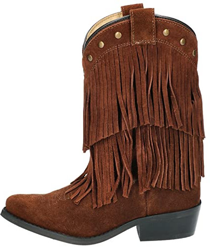 Smoky Girls Wisteria Double Fringe Tan Western Boot