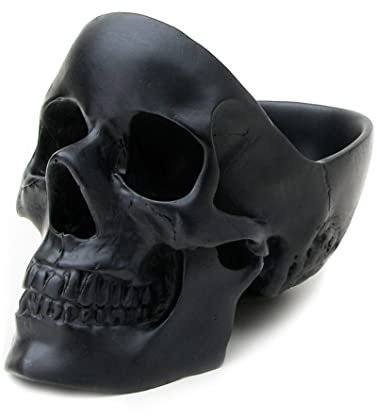 Suck UK Skull Tidy | Schale in Schädelform | Stiftehalter | Aufbewahrungsbehälter für Accessoires| Skelet Schmuckständern in Schädelform | Dekoration | für Kleingeld oder Kosmetika | Schwarz