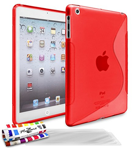 MUZZANO-Cover morbida Ultra sottile Le S Premium, per APPLE IPAD MINI 2, protezione anti-urto, ELEGANTE e resistente, 3 pellicole proteggi schermo trasparenti, trasparenti, pennino e panno pulente inclusi